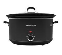Andrew James 8L Slow Cooker - Roast-to-Rest - Extra Large Family Slow Cooker with Ceramic Pot, Easy-Clean Design, 3 Heat Settings & Glass Lid - Ideal for Roasts, Soups & Party Meals (black).