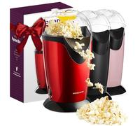 Andrew James Classic Popcorn Maker Machine | 8 Retro Style Popcorn Boxes | Makes Delicious Low Fat Snacks | 1200W | Red (Red)