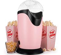 Andrew James Classic Popcorn Maker Machine | 8 Retro Style Popcorn Boxes | Makes Delicious Low Fat Snacks | 1200W | Red (Pink)
