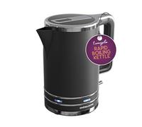 Andrew James Fast Boil Electric Kettle, Large 1.7L Capacity, Cordless Quiet Kettle with Reusable Filter, Quick Boil, Modern, Stylish, Practical, Lumiglo 3000W (Black)