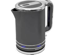 Andrew James Fast Boil Electric Kettle, Large 1.7L Capacity, Cordless Quiet Kettle with Reusable Filter, Quick Boil, Modern, Stylish, Practical, Lumiglo 3000W (Grey)