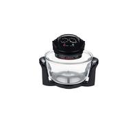 Andrew James Premium Halogen Oven with Spare Bulb 1400W with Accessories Self Clean Function & Recipes | 12 - 17L Cooker & Lid | Adjustable