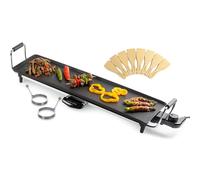 Andrew James Teppanyaki Grill Plate | XL Non-Stick Flat top Grill with Hot Plate | Teppanyaki Electric Griddle with 8 Wooden Spatulas and 2 Cooking