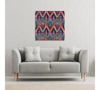 Andrew Lee Abstract Ethnic Ikat Pattern (Canvas Print) / 127 X 127 X 4Cm