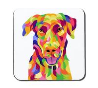 Andrew Lee Amazing Illustration Of Dog Pop Art (Coaster) / Default Title