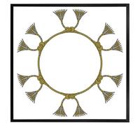 Andrew Lee Ancient Egyptian Lotus Motifs (Picutre Frame) / 16X16" / White