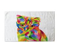 Andrew Lee Animal Cat Illustration Pop Art (Bath Towel) / Default Title
