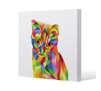 Andrew Lee Animal Cat Illustration Pop Art (Canvas Print) / 101 X 101 X 4Cm