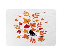 Andrew Lee Autumn Bird On Branch (Blanket) / Default Title