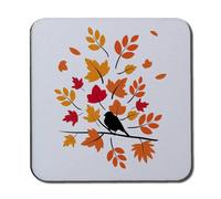 Andrew Lee Autumn Bird On Branch (Coaster) / Default Title