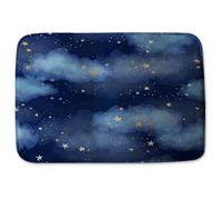 Andrew Lee Bathmat - Dark Blue Sky With Gold Foil Constellations (Bath Mats) / Default Title