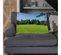 Andrew Lee Beauty Landscape Of Grass Field With Forest Trees And Environment Public Park With Sun Rays (Blanket) / Default Title