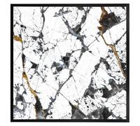 Andrew Lee Black & Gold Marble (Picutre Frame) / 16X16" / Grey
