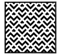 Andrew Lee Black & White Geometric (Picutre Frame) / 12X12" / Brown