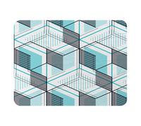 Andrew Lee Blue Geometric Hexagons (Blanket) / Default Title