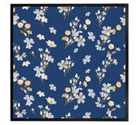 Andrew Lee Blue & Yellow Bunches (Picutre Frame) / 12X12" / Brown