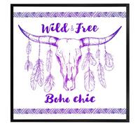 Andrew Lee Boho Chic Native American (Picutre Frame) / 16X16" / Oak
