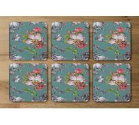 Andrew Lee Bright Flower On Green (Coaster) / Default Title