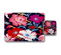 Andrew Lee Bright Flowers On Dark Background (Placemat & Coaster Set) / Default Title