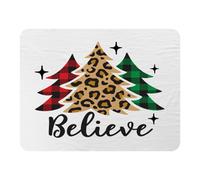 Andrew Lee Christmas Trees With Leopard Print (Blanket) / Default Title