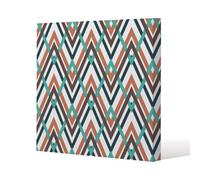 Andrew Lee Coloured Geometric Zig Zag (Canvas Print) / 61 X 61 X 4Cm