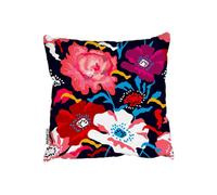 Andrew Lee Cushions - Poppies And Peonies On Dark Blue Background (Cushion) / 60Cm X 60Cm