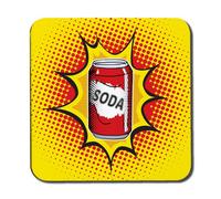 Andrew Lee Drink Soda Fast Food Vector Illustration In Pop Art Retro Style (Coaster) / Default Title