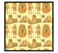 Andrew Lee Egyptians & Sphinx (Picutre Frame) / 24X24" / Black