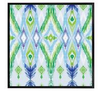 Andrew Lee Ethnic Style Modern Scarf (Picutre Frame) / 12X12" / Black
