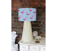 Andrew Lee Flamingo & Blue Geometric Lines (Ceiling & Lamp Shade) / 45Cm X 26Cm / Ceiling Shade