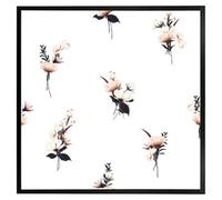 Andrew Lee Flower Bunches (Picutre Frame) / 16X16" / Brown