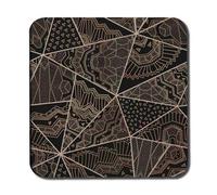 Andrew Lee Geometric Triangles With Patterns (Coaster) / Default Title