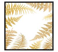 Andrew Lee Gold Fern (Picutre Frame) / 12X12" / Brown