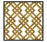 Andrew Lee Gold Geometric Chain (Picutre Frame) / 16X16" / Brown