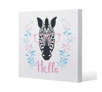 Andrew Lee Hello Zebra (Canvas Print) / 90 X 90 X 4Cm