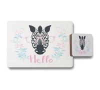 Andrew Lee Hello Zebra (Placemat & Coaster Set) / Default Title