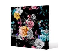 Andrew Lee Humming Bird, Roses, Peony With Leaves (Canvas Print) / 46 X 46 X 4Cm