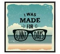 Andrew Lee I Was Made For Sunny Days (Picutre Frame) / 24X24" / Grey