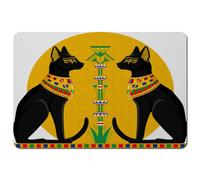 Andrew Lee Illustration Of Black Egyptian Cats With Papyrus (Placemat) / Default Title