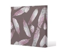 Andrew Lee Imprints Bird Feathers (Canvas Print) / 101 X 101 X 4Cm
