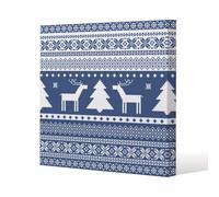 Andrew Lee Knitted Ornamental Pattern (Canvas) / 61 X 61 X 4Cm
