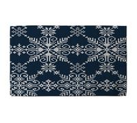 Andrew Lee Knitted Pattern Of White Snowflakes (Bath Towel) / Default Title