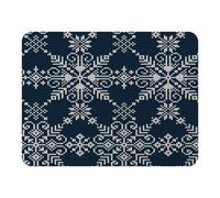 Andrew Lee Knitted Pattern Of White Snowflakes (Blanket) / Default Title