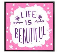 Andrew Lee Life Is Beautiful (Picutre Frame) / 24X24" / Brown