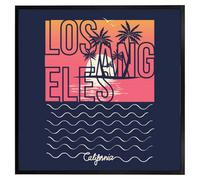 Andrew Lee Los Angeles Sunset (Picutre Frame) / 20X20" / White