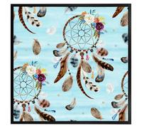 Andrew Lee Native American Tribe Decor (Picutre Frame) / 20X20" / Black