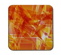 Andrew Lee Orange Geometric (Coaster) / Default Title