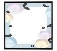 Andrew Lee Pastel Colour Flowers (Picutre Frame) / 24X24" / Oak