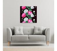 Andrew Lee Pattern Of Pink And White Flowers (Canvas Print) / 101 X 101 X 4Cm