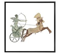 Andrew Lee Pharaoh On War Chariot (Picutre Frame) / 30X30" / Brown